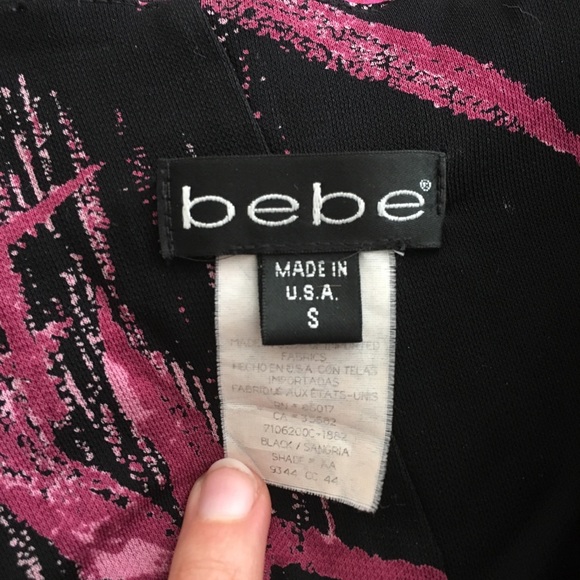 BEBE halter top palm patterned midi dress sz S - Picture 2 of 3